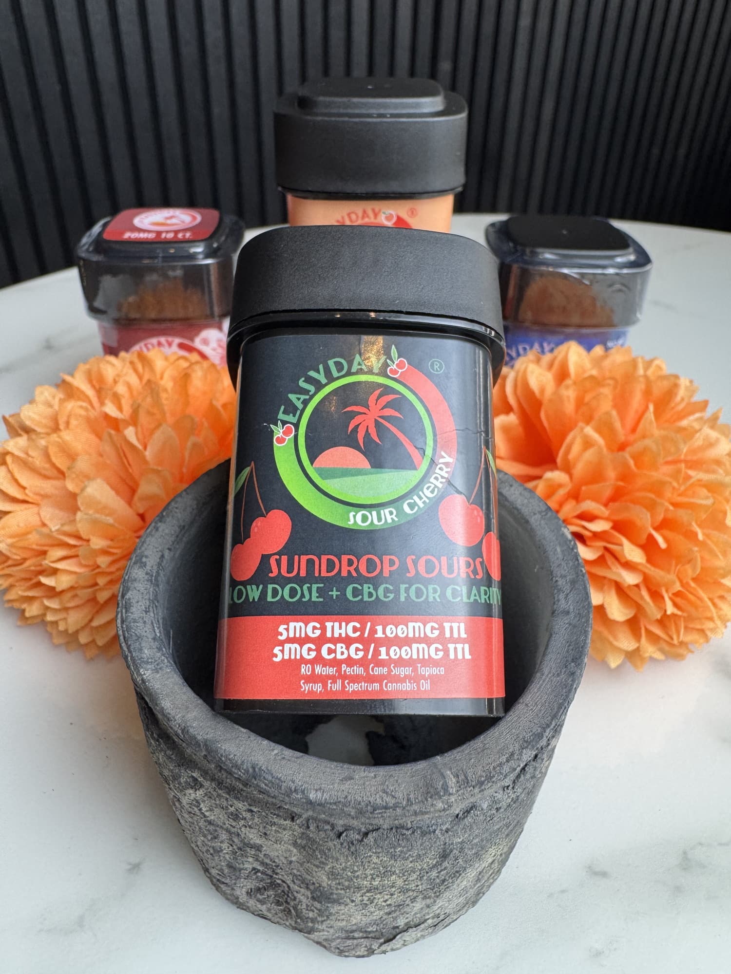 Sour Cherry Chews 1:1 | 100mg | 5mg THC : 5mg CBG | 20pk